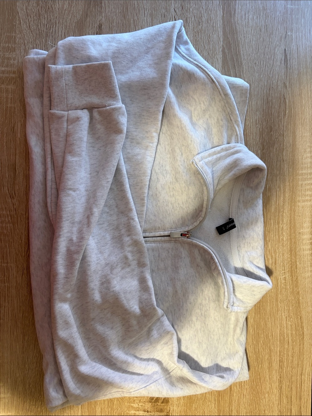 Women's Quarter-Zip Crewneck Sweater - Light Heather Gray
